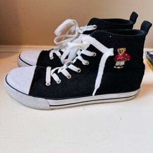 Polo Ralph Lauren Sneakers Mens 5.5/Eur 38 Canvas Hamptyn Hi II Bear High Top